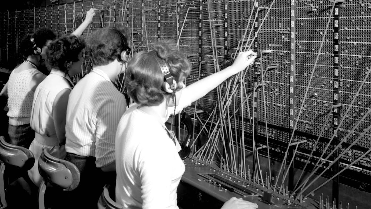 an old fashioned telephone exchange